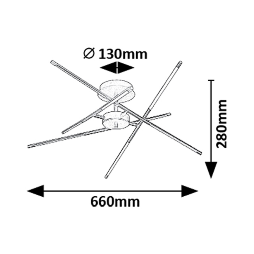 Rabalux - LED Nadgradni luster LED/40W/230V 3000K zlatna