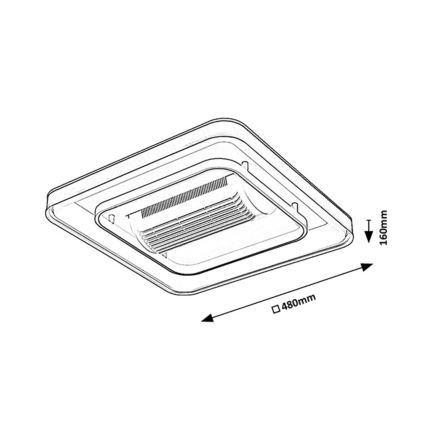 Rabalux - LED stropna svjetiljka s ventilatorom, prigušivač svjetla, LED/50W/230V 3000/4000/6000K Wi-Fi + daljinski upravljač