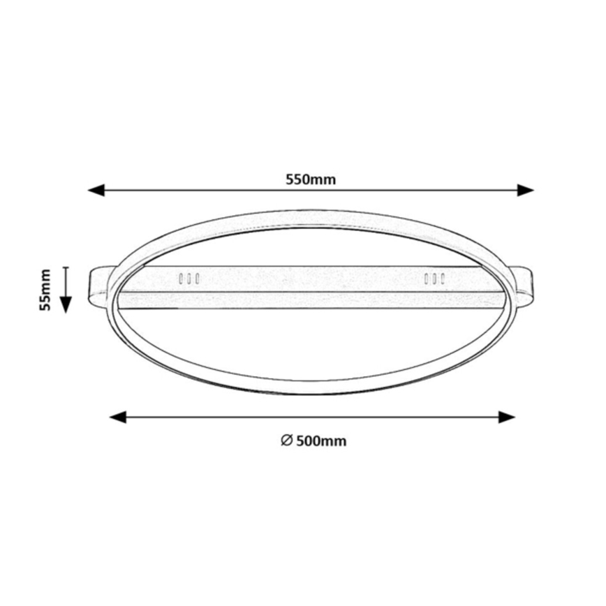 Rabalux - LED stropna svjetiljka LED/45W/230V 3000K 50x55 cm crna