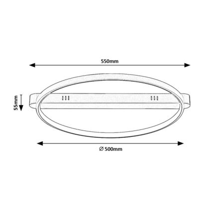 Rabalux - LED stropna svjetiljka LED/45W/230V 3000K 50x55 cm zlatna