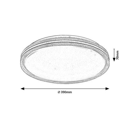 Rabalux - LED stropna svjetiljka s prigušivanjem LED/34W/230V 3000-6500K Ø 39 cm + daljinski upravljač