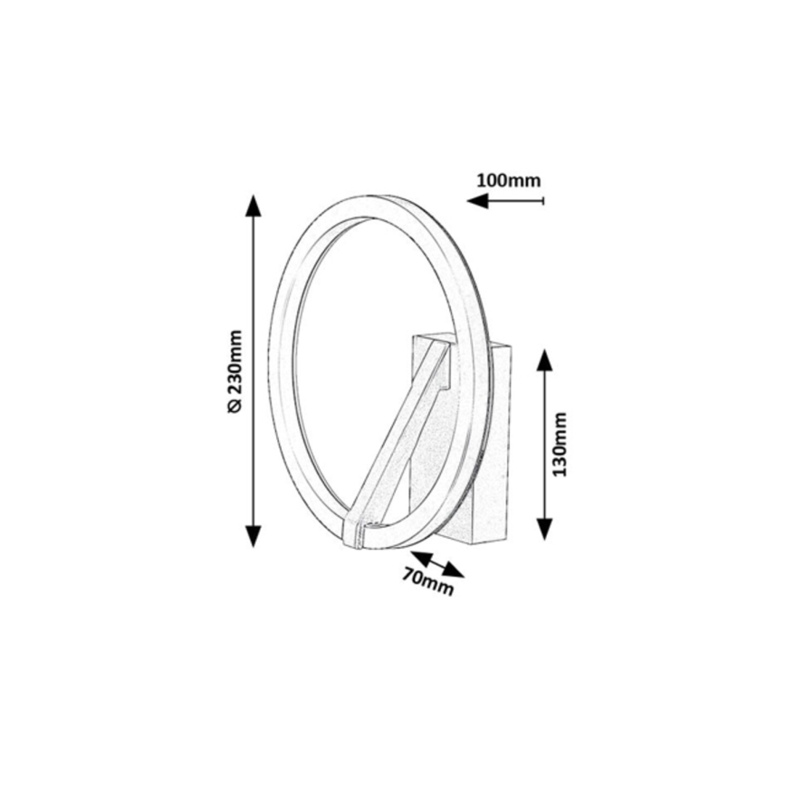 Rabalux - LED zidna svjetiljka LED/8W/230V 3000K