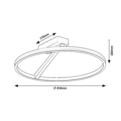 Rabalux - LED stropna svjetiljka LED/24W/230V 3000K Ø 45 cm