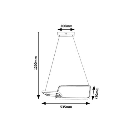 Rabalux - LED Nadgradni luster LED/36W/230V 4000K