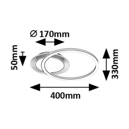 Rabalux - LED stropna svjetiljka LED/24W/230V 3000K 33x40 cm