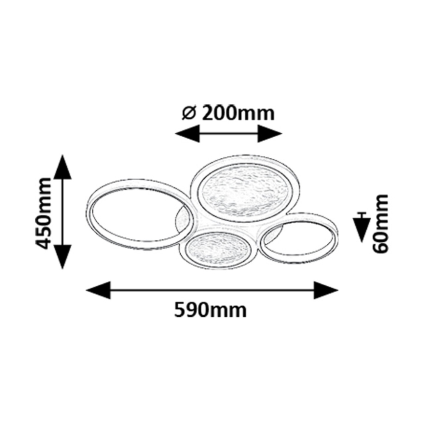 Rabalux - LED Prigušiva stropna svjetiljka LED/40W/230V 3000-6500K + daljinski upravljač