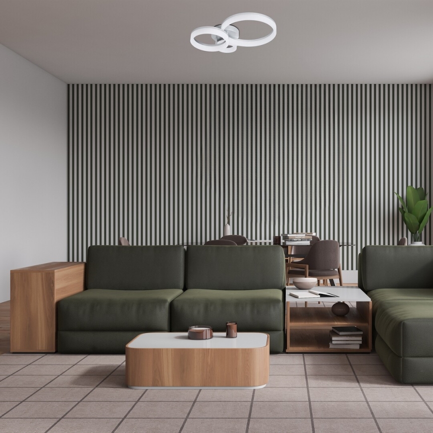 Rabalux - LED stropna svjetiljka LED/24W/230V 3000/4000/6500K 38x51 cm matni krom