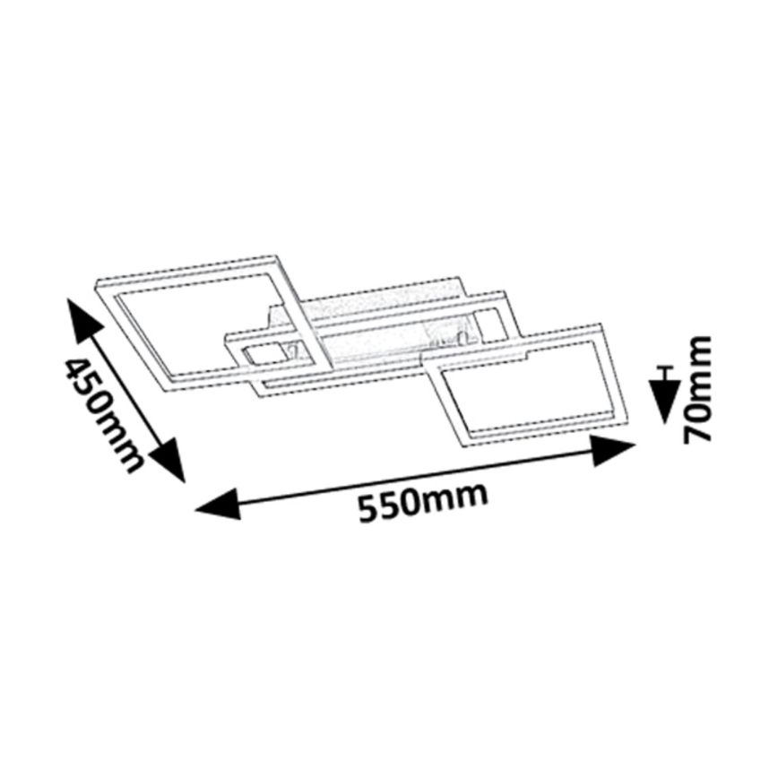 Rabalux - LED stropno svjetlo s mogućnošću prigušivanja LED/40W/230V 3000-6500K 45x55 cm + daljinski upravljač