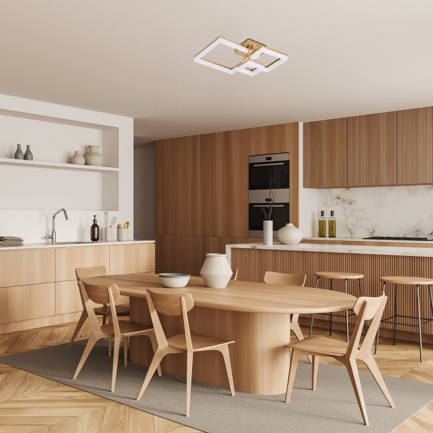 Rabalux - LED Stropna svjetiljka LED/22W/230V 3000/4000/6500K zlatna 47x47 cm