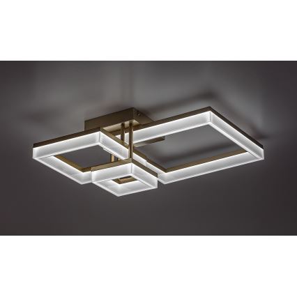 Rabalux - LED Stropna svjetiljka LED/22W/230V 3000/4000/6500K zlatna 47x47 cm