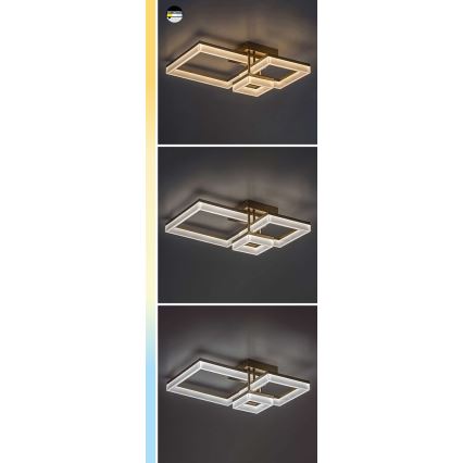Rabalux - LED Stropna svjetiljka LED/22W/230V 3000/4000/6500K zlatna 47x47 cm