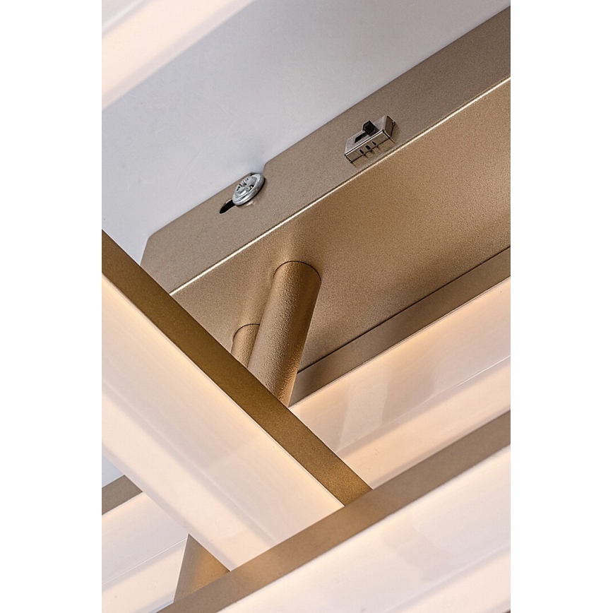 Rabalux - LED Stropna svjetiljka LED/22W/230V 3000/4000/6500K zlatna 47x47 cm