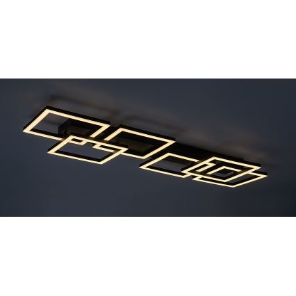 Rabalux - LED stropna svjetiljka s mogućnošću prigušenja LED/40W/230V 3000-6500K 33x100 cm crna + daljinski upravljač