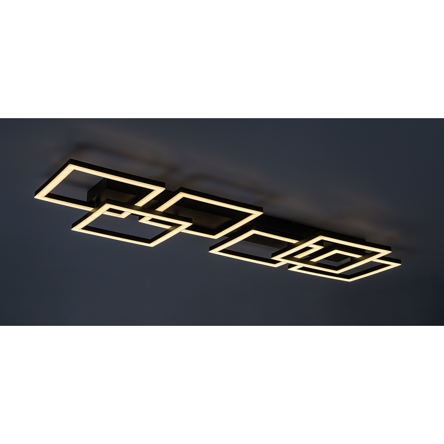 Rabalux - LED stropna svjetiljka s mogućnošću prigušenja LED/40W/230V 3000-6500K 33x100 cm crna + daljinski upravljač