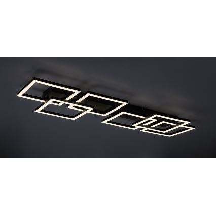 Rabalux - LED stropna svjetiljka s mogućnošću prigušenja LED/40W/230V 3000-6500K 33x100 cm crna + daljinski upravljač