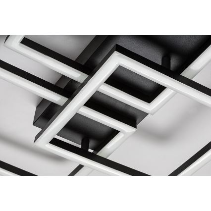 Rabalux - LED stropna svjetiljka s mogućnošću prigušenja LED/40W/230V 3000-6500K 33x100 cm crna + daljinski upravljač