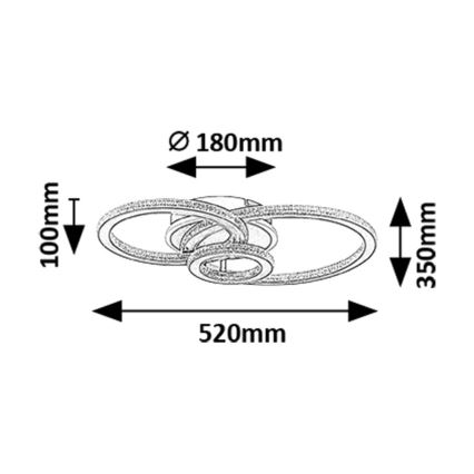 Rabalux - LED stropna svjetiljka s prigušenjem LED/40W/230V 3000-6500K + daljinski upravljač 35x52 cm
