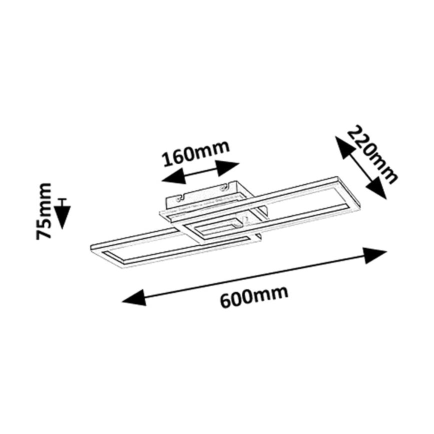 Rabalux - LED stropna svjetiljka s mogućnošću prigušivanja LED/30W/230V 3000-6500K + daljinski upravljač, duljina 60 cm