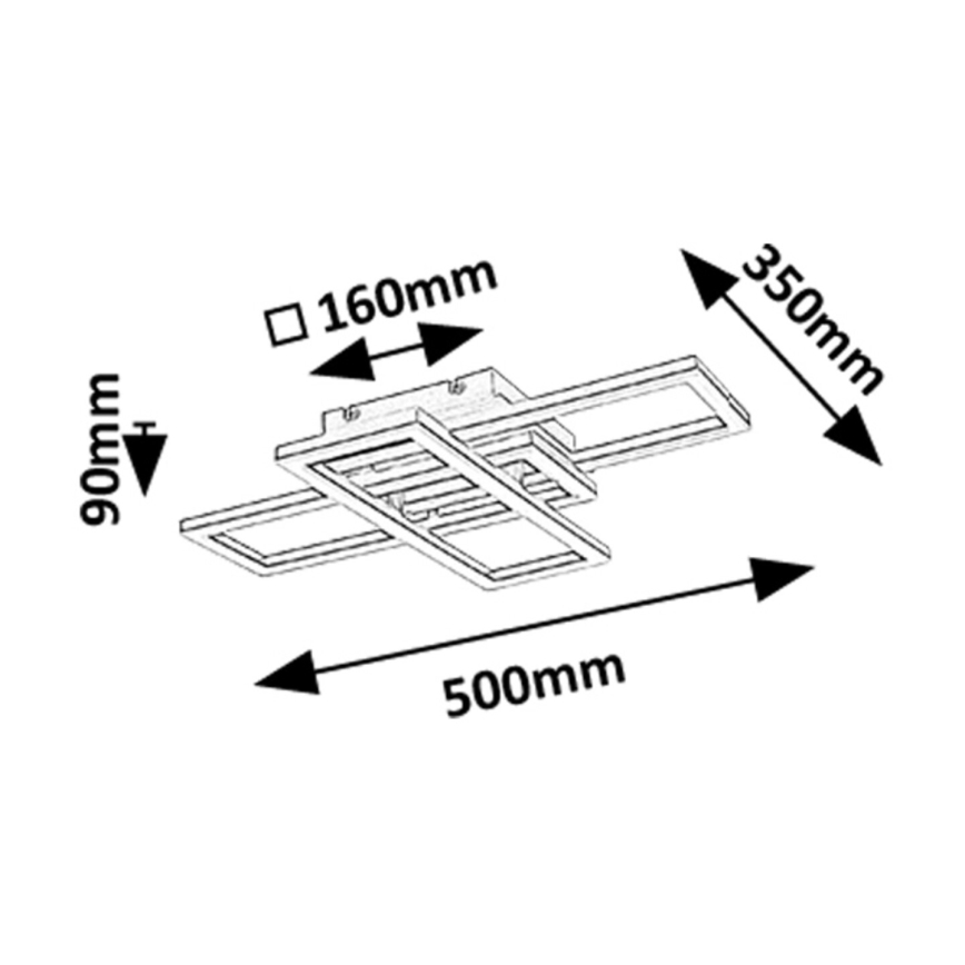 Rabalux - LED prigušivo stropno svjetlo LED/40W/230V 3000-6500K + daljinski upravljač 35x50 cm