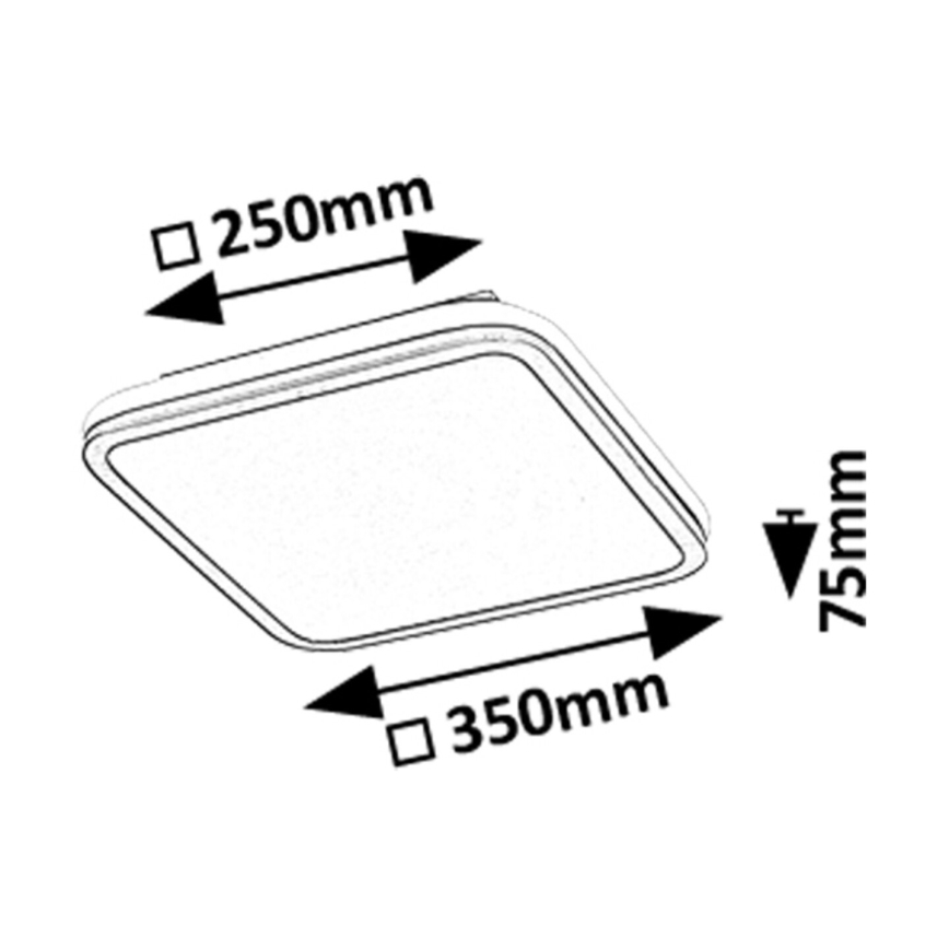 Rabalux - LED RGB prigušivo stropno svjetlo LED/43W/230V 3000-6500K + daljinski upravljač 35x35 cm