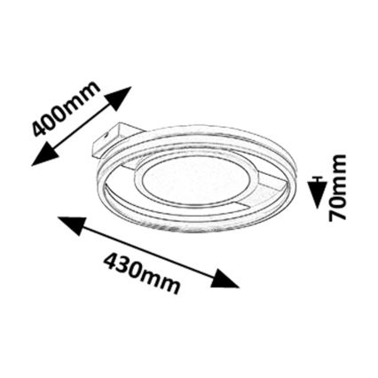 Rabalux - LED RGB prigušivo stropno svjetlo LED/40W/230V 3000-6500K + daljinski upravljač Ø 43 cm