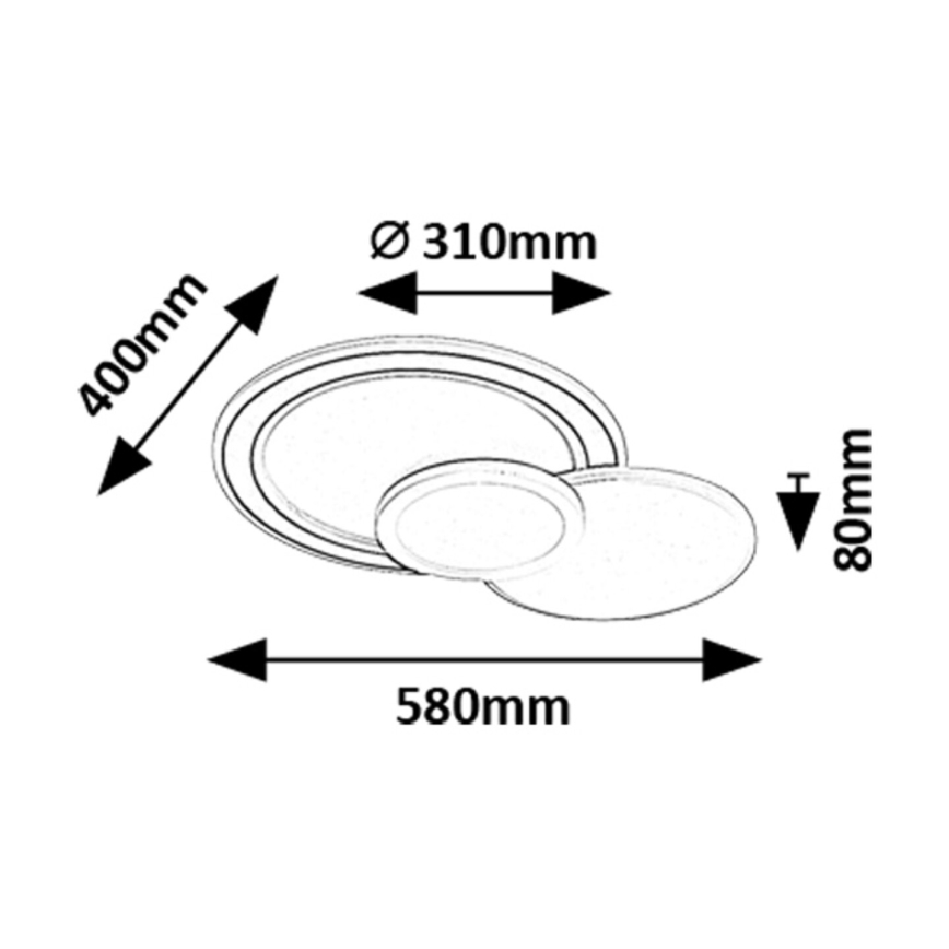 Rabalux - LED RGB prigušivo stropno svjetlo LED/40W/230V 3000-6500K + daljinski upravljač Ø 31 cm