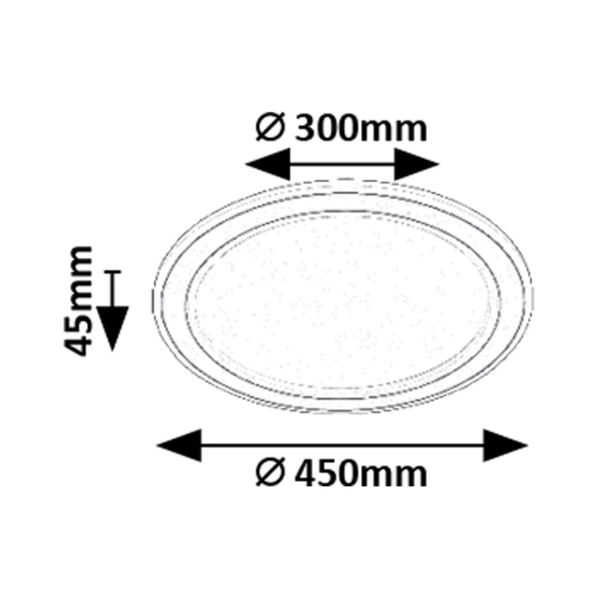 Rabalux - LED RGB Prigušiva stropna svjetiljka LED/22W/230V 3000-6500K + daljinski upravljač
