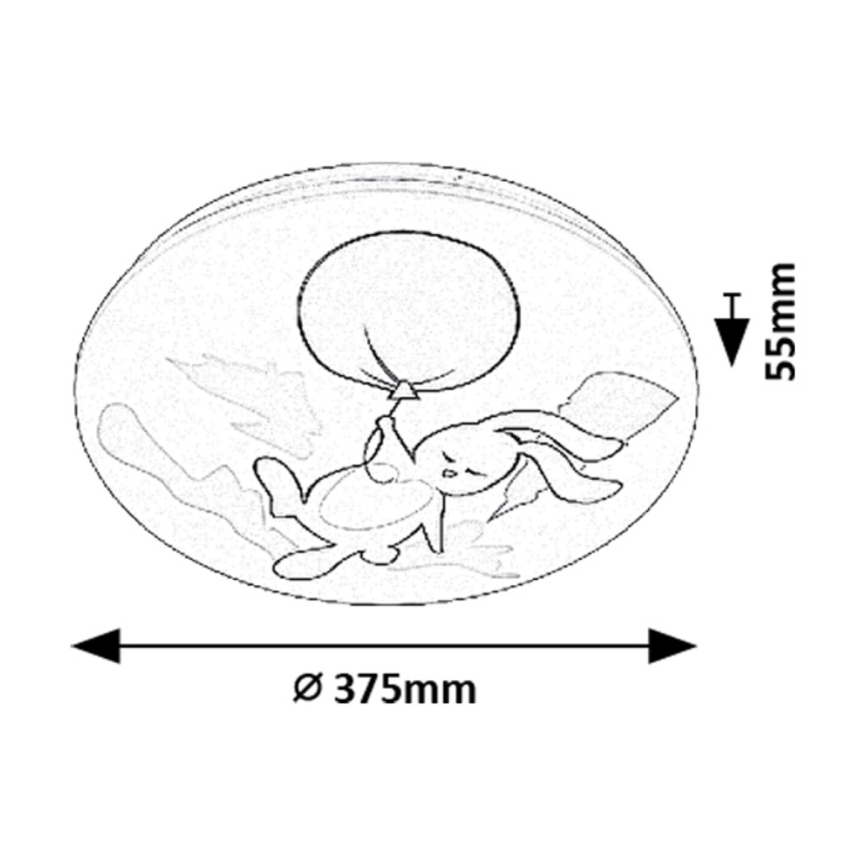 Rabalux - LED dječja stropna svjetiljka LED/24W/230V 3000K Ø 37,5 cm