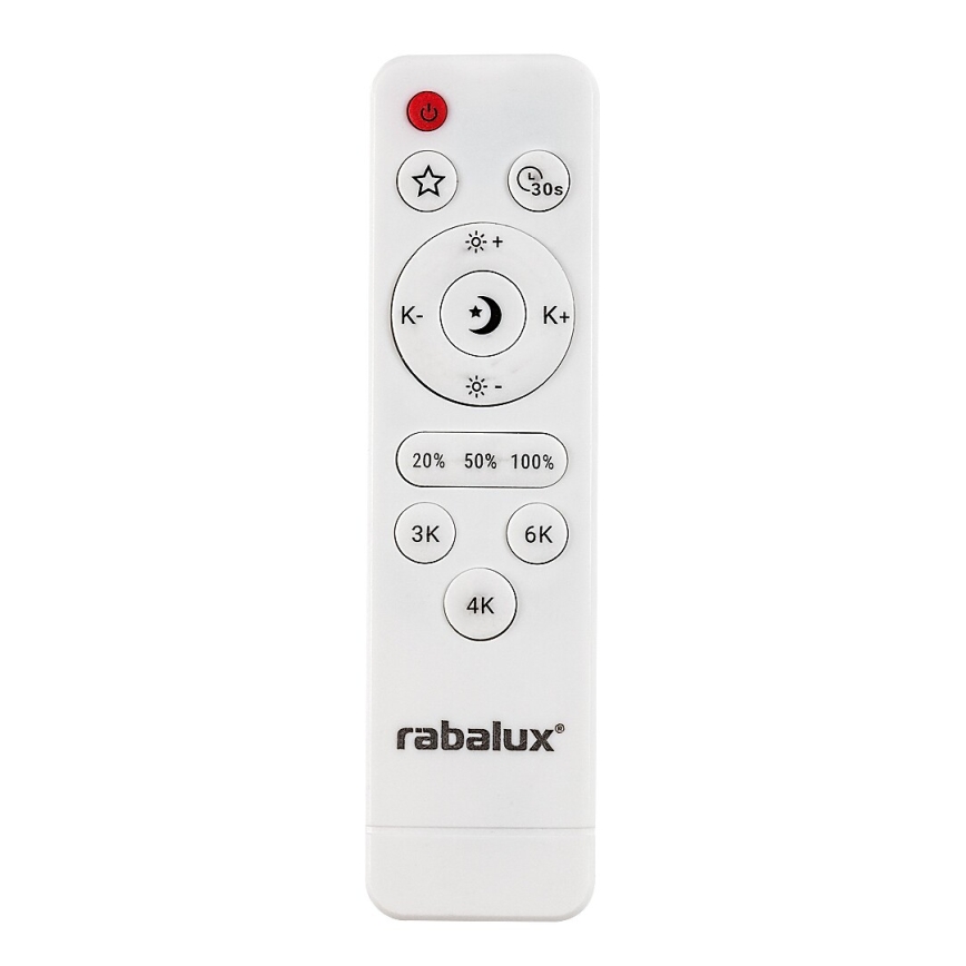 Rabalux - LED prigušivo stropno svjetlo LED/20W/230V 3000-6500K Ø 38,5 cm crno + daljinski upravljač