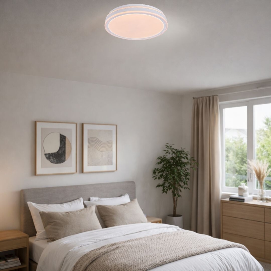 Rabalux - LED prigušivo stropno svjetlo LED/23W/230V 3000-6500K Ø 38,5 cm bijelo + daljinski upravljač