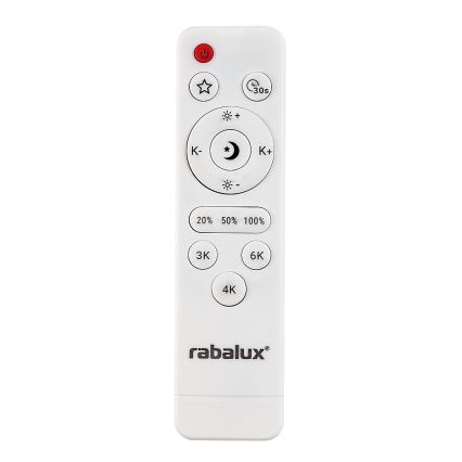 Rabalux - LED prigušivo stropno svjetlo LED/23W/230V 3000-6500K Ø 38,5 cm bijelo + daljinski upravljač