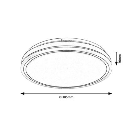 Rabalux - LED prigušivo stropno svjetlo LED/23W/230V 3000-6500K Ø 38,5 cm bijelo + daljinski upravljač