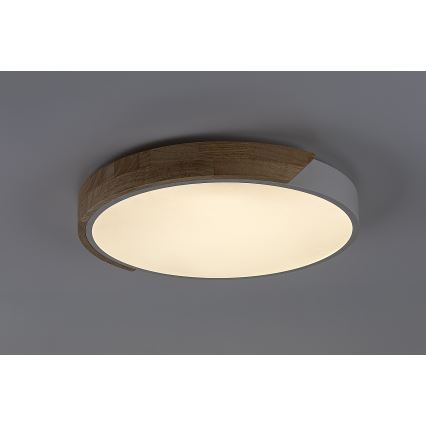Rabalux - LED stropna svjetiljka LED/24W/230V 3000K bijela/hrast promjer 61 cm