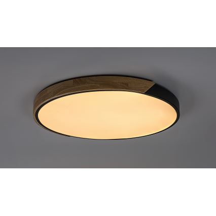 Rabalux - LED stropna svjetiljka LED/42W/230V 3000/4000/6500K crna/hrast Ø 61 cm