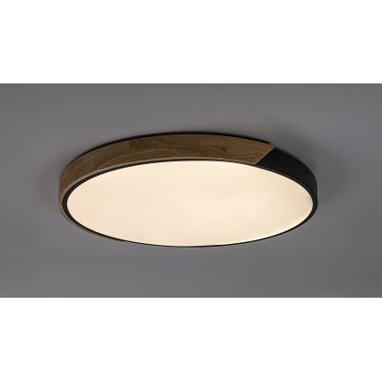 Rabalux - LED stropna svjetiljka LED/42W/230V 3000/4000/6500K crna/hrast Ø 61 cm