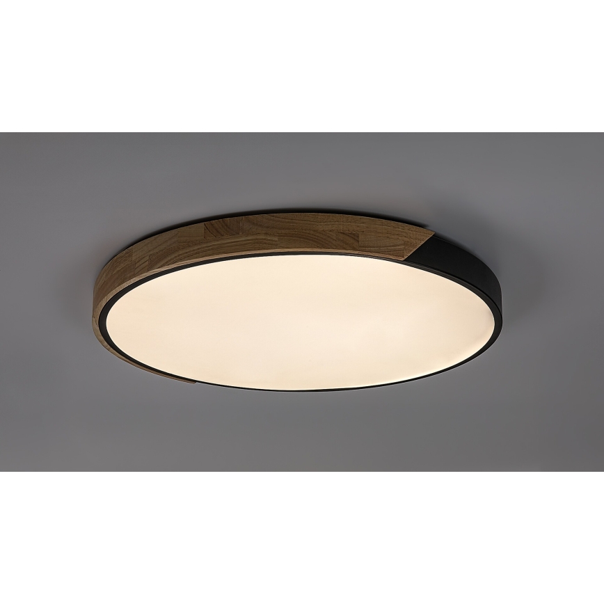 Rabalux - LED stropna svjetiljka LED/42W/230V 3000/4000/6500K crna/hrast Ø 61 cm