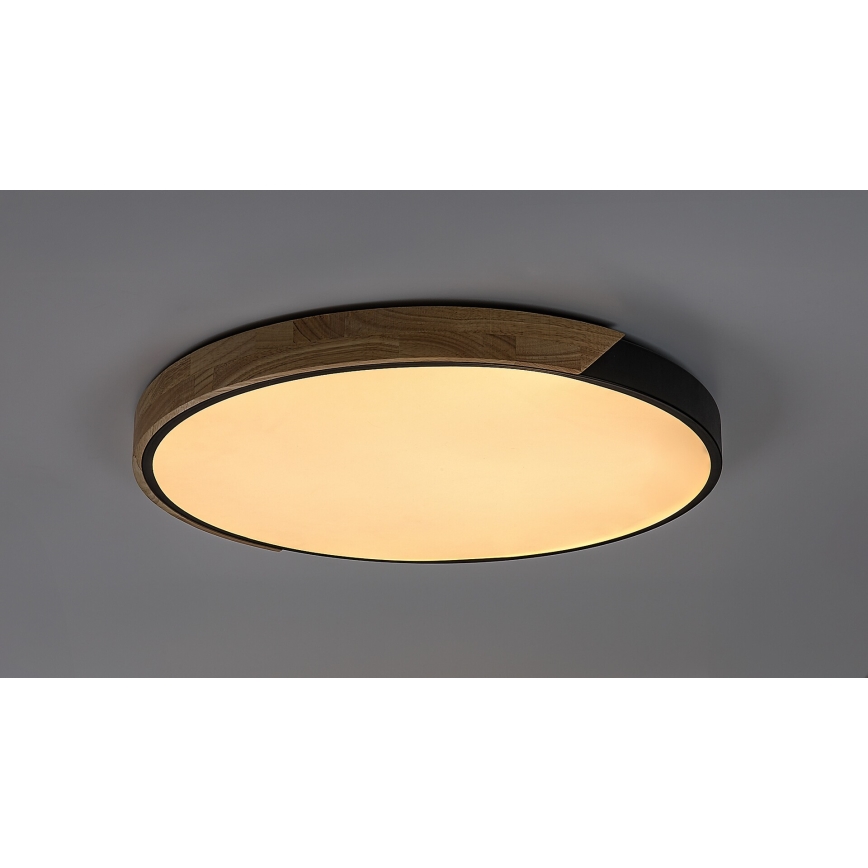 Rabalux - LED stropna svjetiljka LED/42W/230V 3000/4000/6500K crna/hrast Ø 41 cm