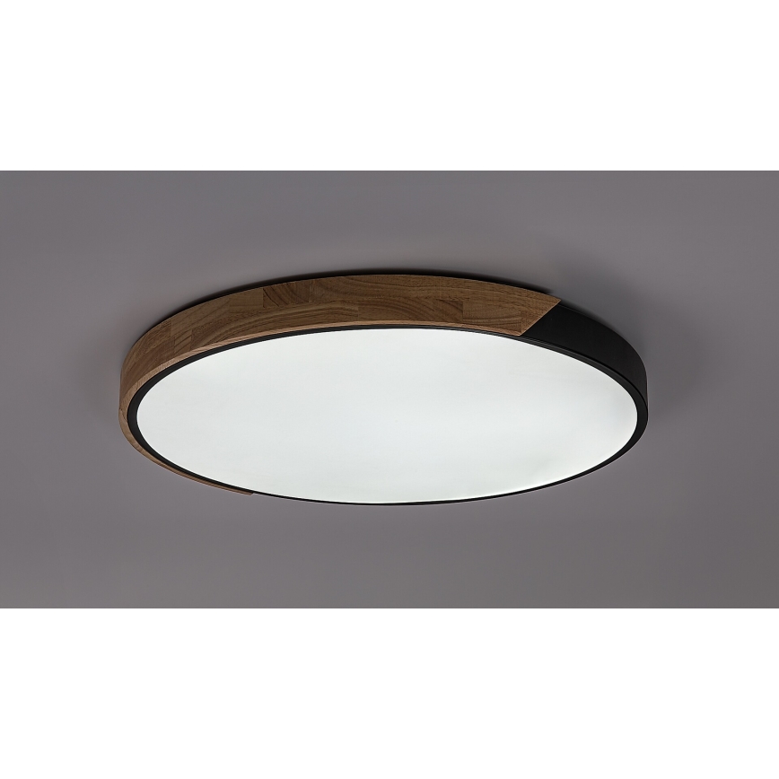 Rabalux - LED stropna svjetiljka LED/42W/230V 3000/4000/6500K crna/hrast Ø 41 cm