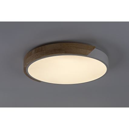Rabalux - LED stropno svjetlo LED/40W/230V 3000/4000/6500K bijela/hrast, promjer 61 cm