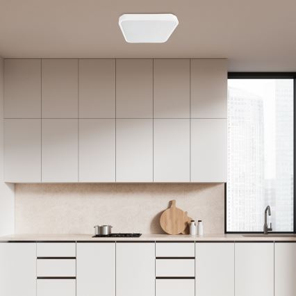Rabalux - LED Prigušiva stropna svjetiljka za kupaonicu LED/36W/230V 3000-6000K IP44 42x42 cm bijela + daljinski upravljač