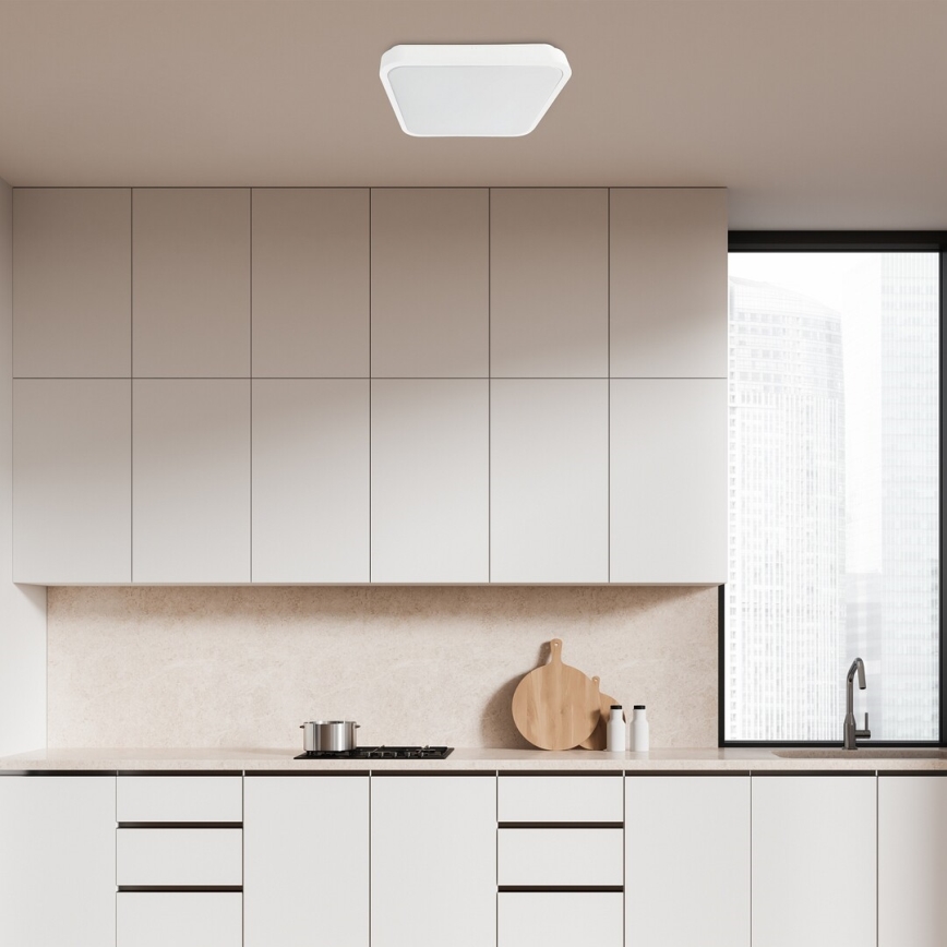 Rabalux - LED Prigušiva stropna svjetiljka za kupaonicu LED/36W/230V 3000-6000K IP44 42x42 cm bijela + daljinski upravljač