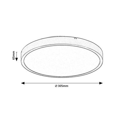 Rabalux - LED Stropna svjetiljka za kupaonicu LED/18W/230V 3000/4000/6000K IP44 pr. 30,5 cm bijela
