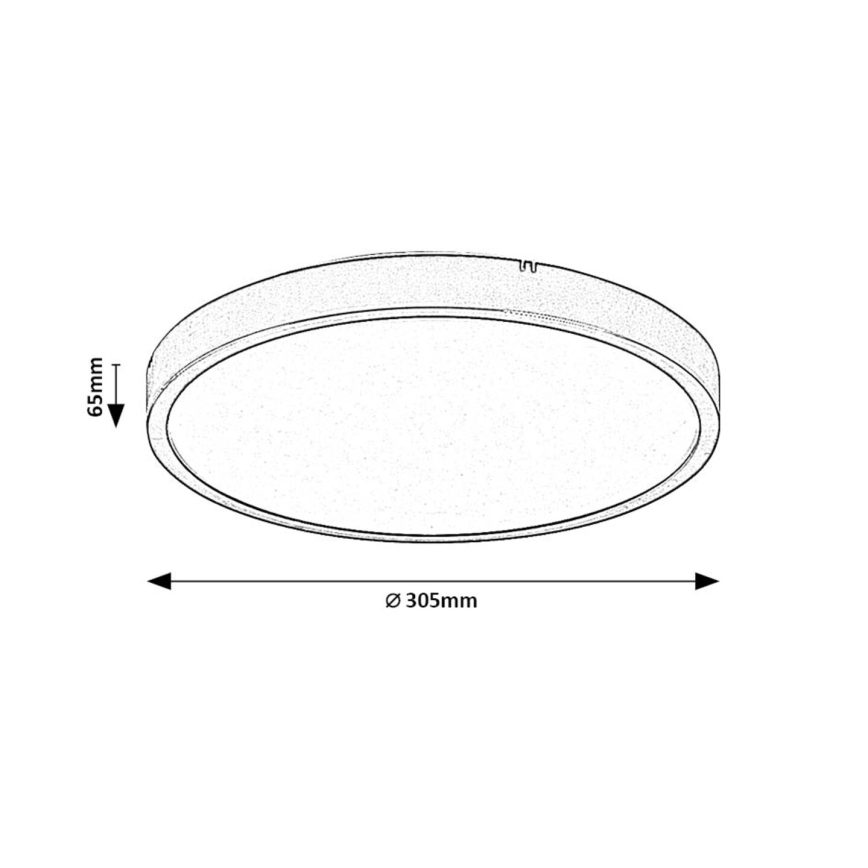 Rabalux - LED Stropna svjetiljka za kupaonicu LED/18W/230V 3000/4000/6000K IP44 pr. 30,5 cm bijela