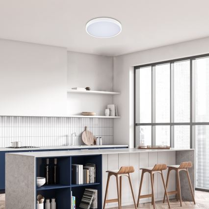 Rabalux - LED Prigušiva stropna svjetiljka za kupaonicu LED/36W/230V 3000-6000K IP44 pr. 42 cm bijela + daljinski upravljač