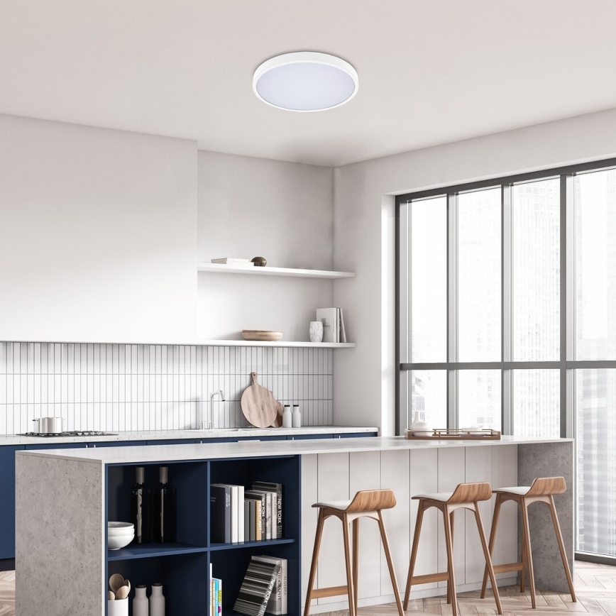 Rabalux - LED Prigušiva stropna svjetiljka za kupaonicu LED/36W/230V 3000-6000K IP44 pr. 42 cm bijela + daljinski upravljač