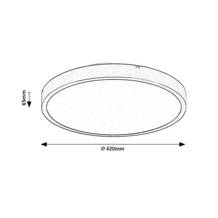 Rabalux - LED RGB Prigušiva stropna svjetiljka za kupaonicu LED/36W/230V 3000-6000K Wi-Fi Tuya IP44 pr. 42 cm bijela + daljinski upravljač