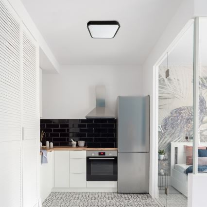 Rabalux - LED Stropna svjetiljka za kupaonicu LED/36W/230V 3000/4000/6000K IP44 42x42 cm crna