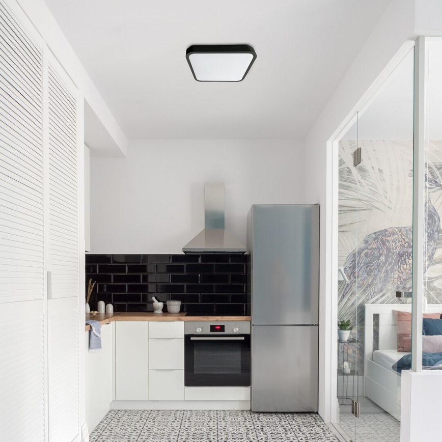 Rabalux - LED Stropna svjetiljka za kupaonicu LED/36W/230V 3000/4000/6000K IP44 42x42 cm crna