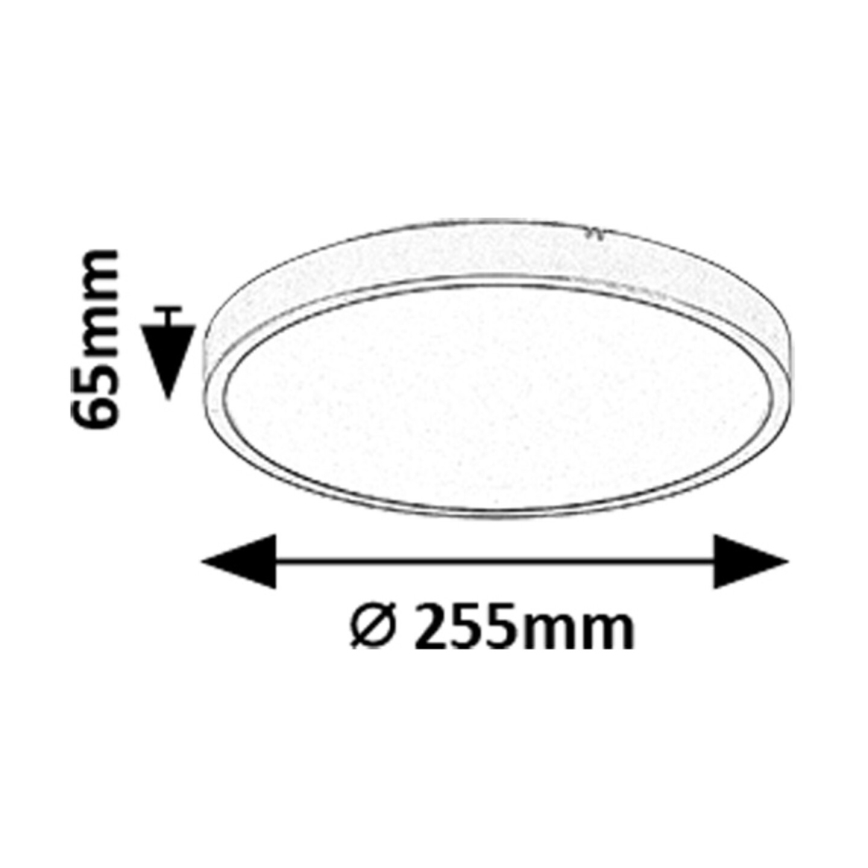 Rabalux - LED Stropna svjetiljka za kupaonicu LED/12W/230V 3000/4000/6000K IP44 pr. 25,5 cm crna