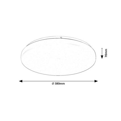 Rabalux - LED prigušiva stropna svjetiljka LED/34W/230V 3000-6500K promjer 38 cm + daljinsko upravljanje